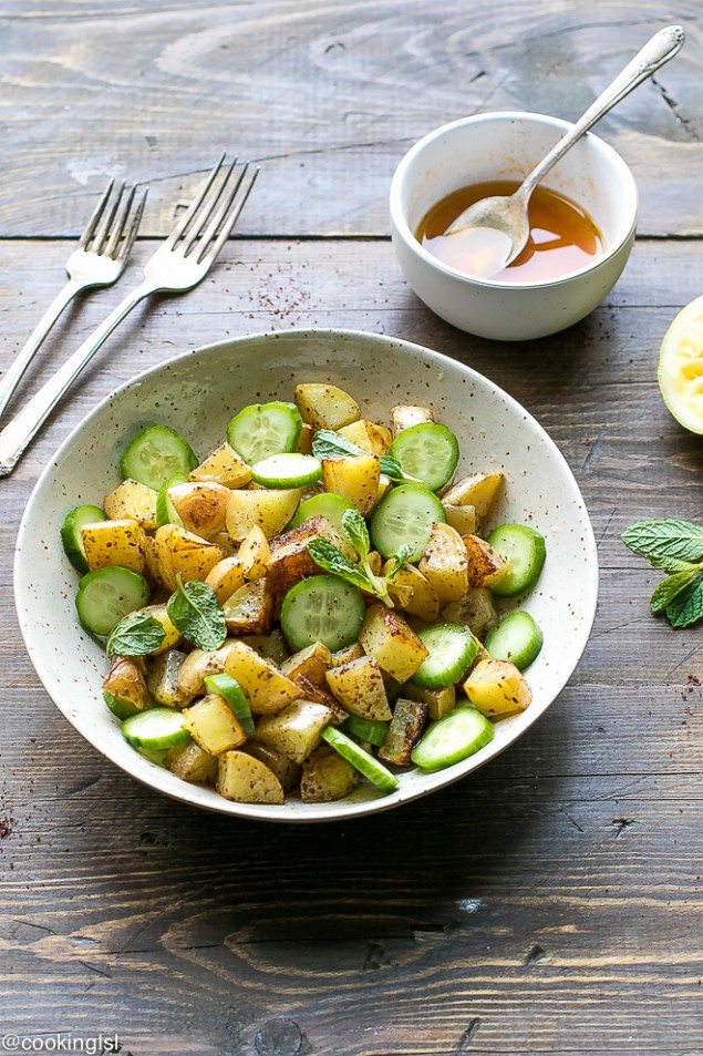cucumbeSumac Potatoes and Cucumber Salad