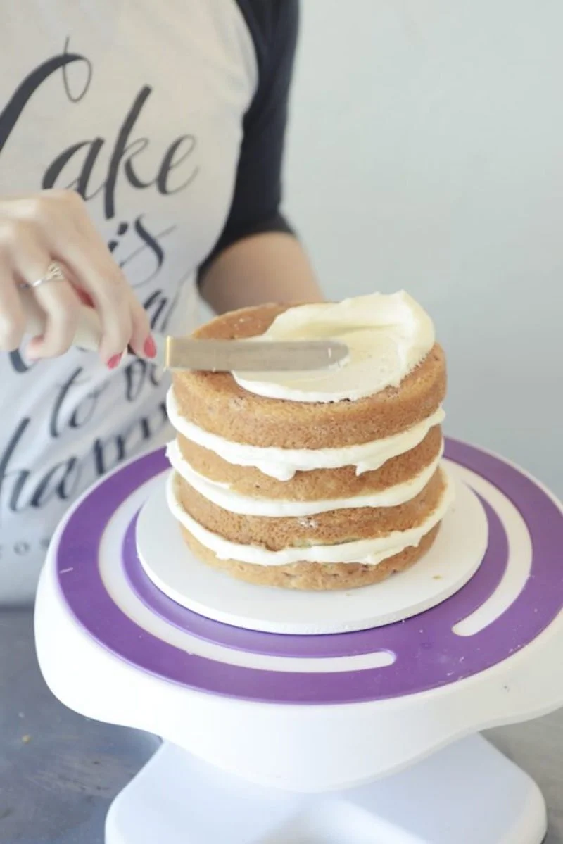 crumb coat wedding cake