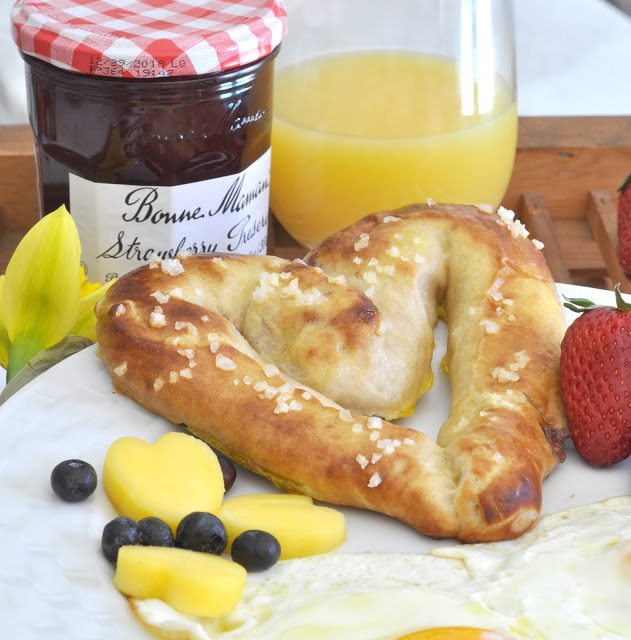 Ricotta and Strawberry Stuffed Pretzels