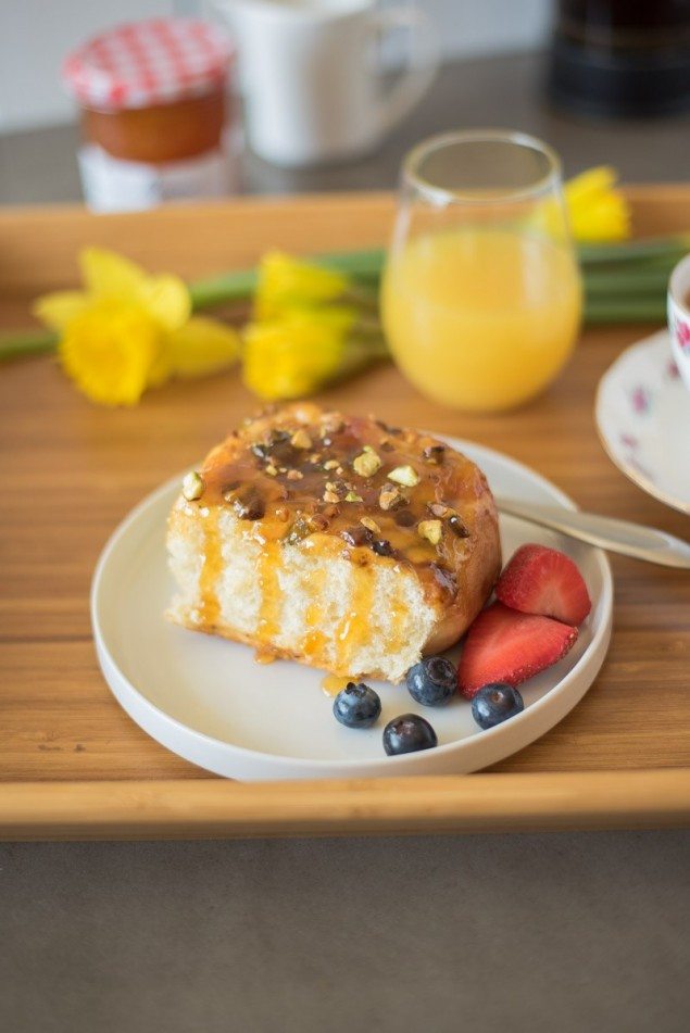 Apricot and Pistachio Sticky Buns