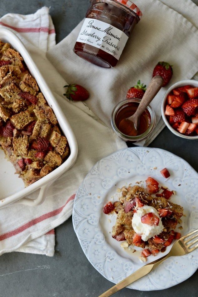 Strawberry Bread Pudding