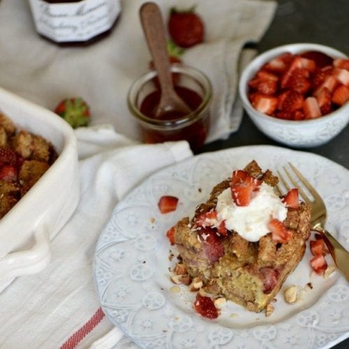 Strawberry Bread Pudding - Honest Cooking