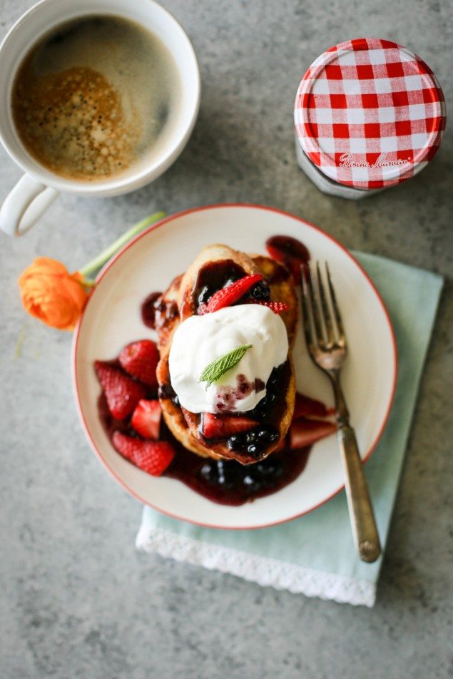 Blueberries and Cream French Toast