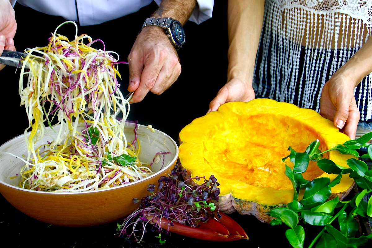 Gourmet Raw Pad Thai Salad from the Chef at Anantara Phuket