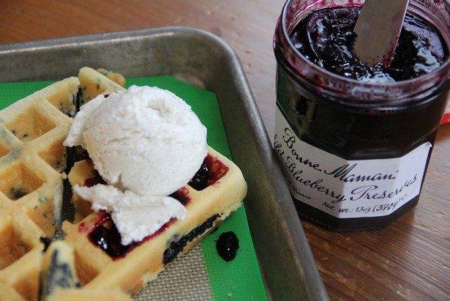 Blueberry Waffle Ice Cream Sandwiches