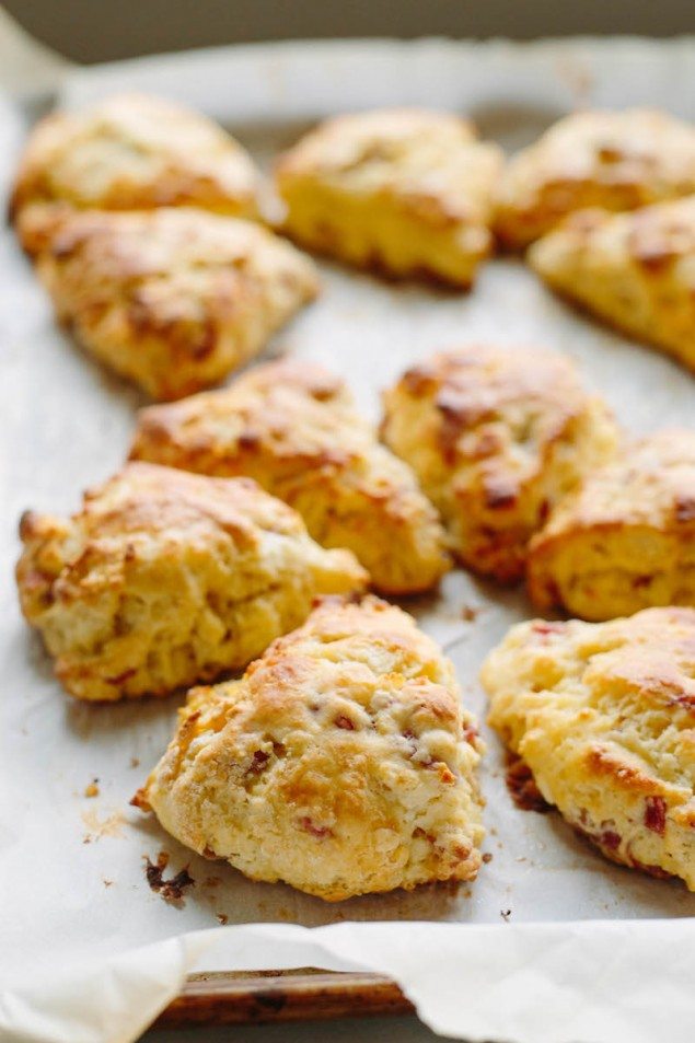 Strawberry Butter with Prosciutto and Goat Cheese Scones