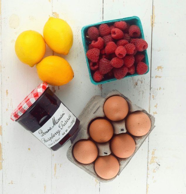 Greek Yogurt Lemon Pancakes with Raspberry Preserves