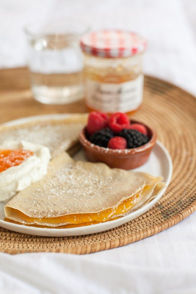 Apricot-Filled Gluten Free Crepes