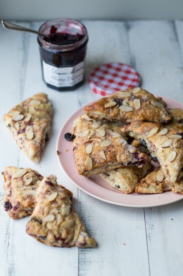 Almond and Cherry Scones