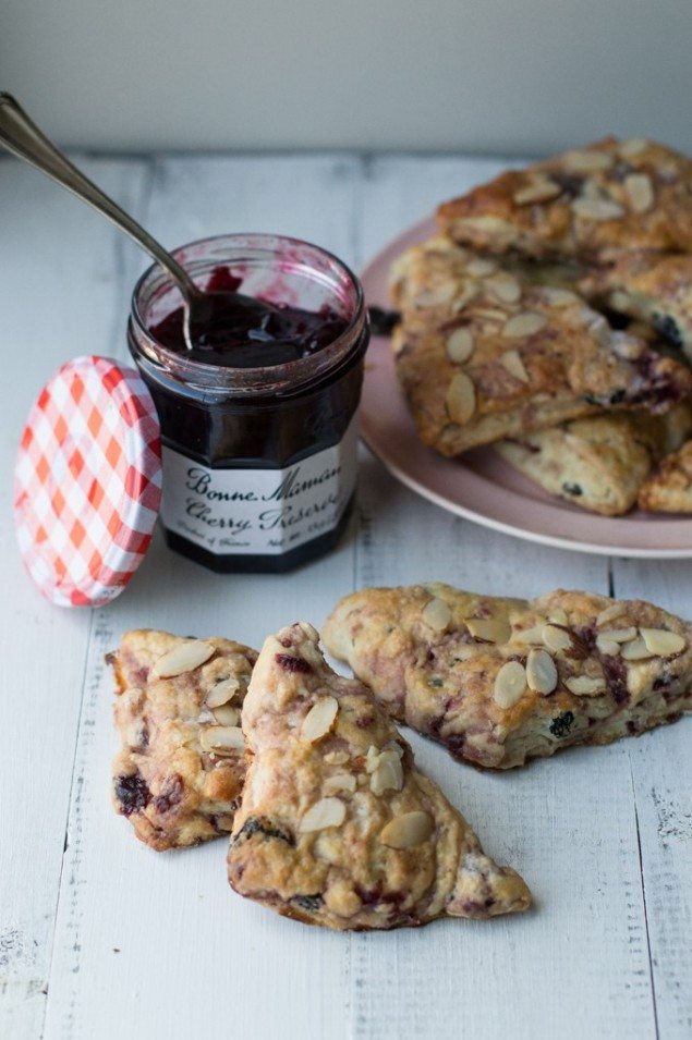 Almond and Cherry Scones