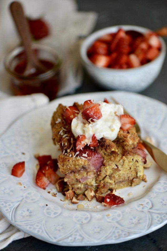 Strawberry Bread Pudding