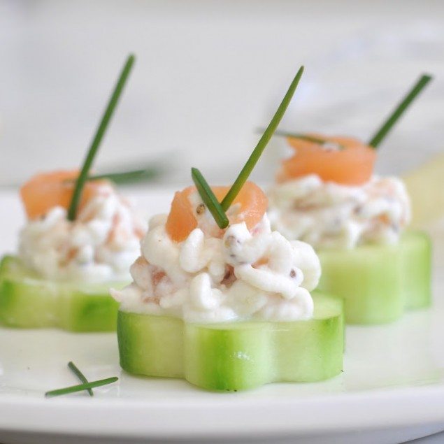 Smoked Salmon Cucumber Bites