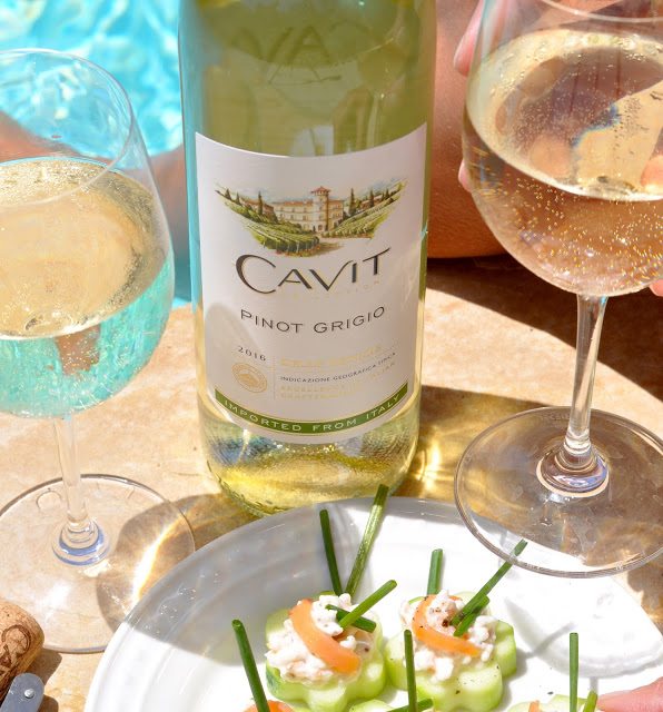 National Pinot Grigio Day: Smoked Salmon Cucumber Bites