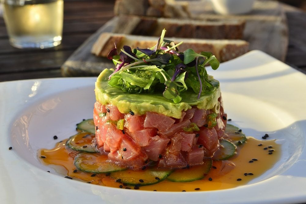 This Yellowfin Tuna Tartare is stunningly good. Image by Kurt Winner