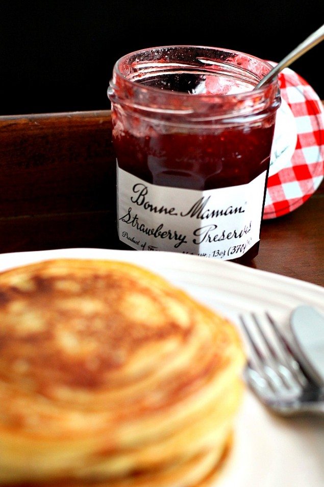 Strawberry Ricotta Fennel Pancakes