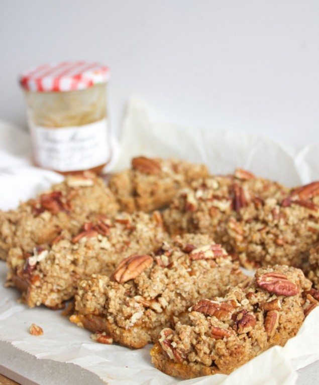 Salted Pecan and Apricot Bars