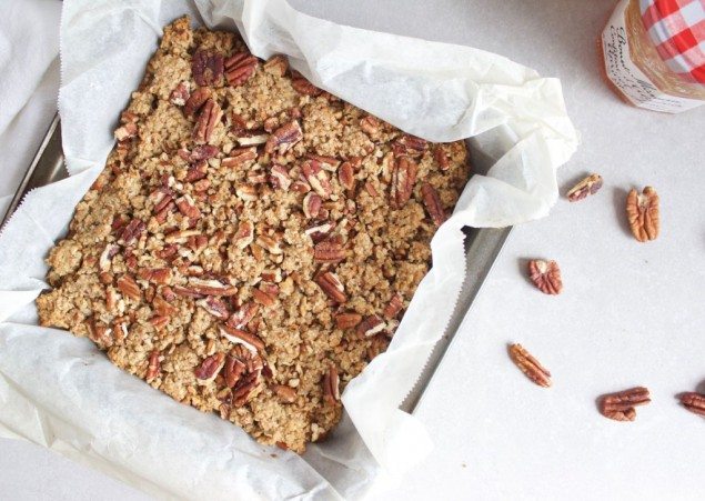 Salted Pecan and Apricot Bars