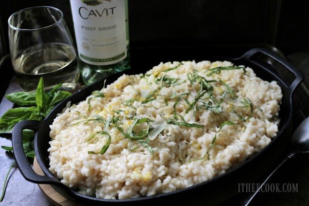 National Pinot Grigio Day: Lemon Basil Risotto