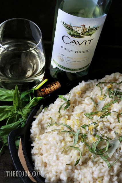 National Pinot Grigio Day: Lemon Basil Risotto