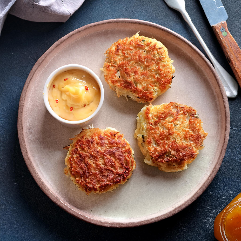 Crab Cakes with Apricot and Chili Aioli