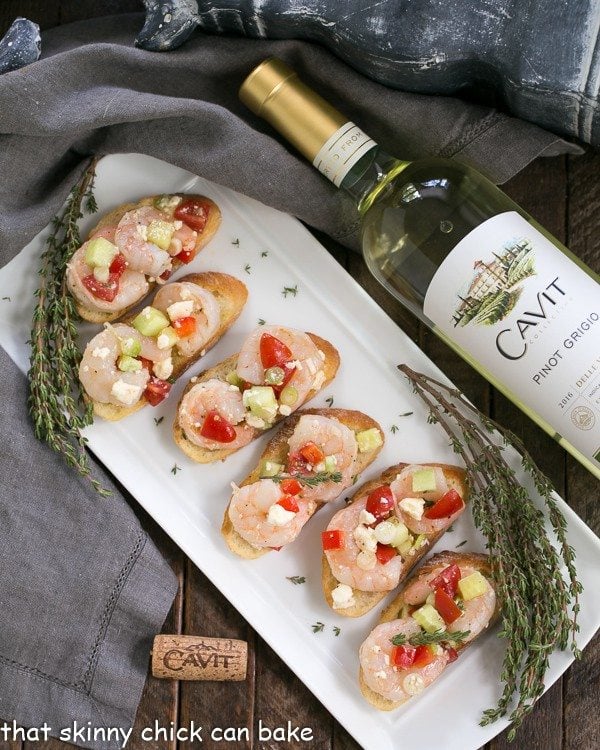 National Pinot Grigio Day: Shrimp Crostini