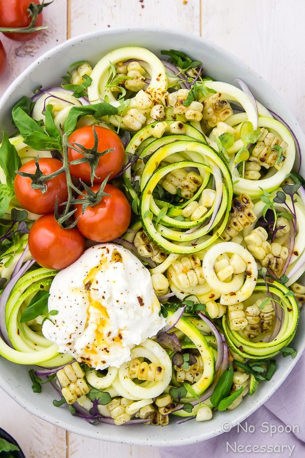 National Pinot Grigio Day: Summer Zucchini and Burrata Salad