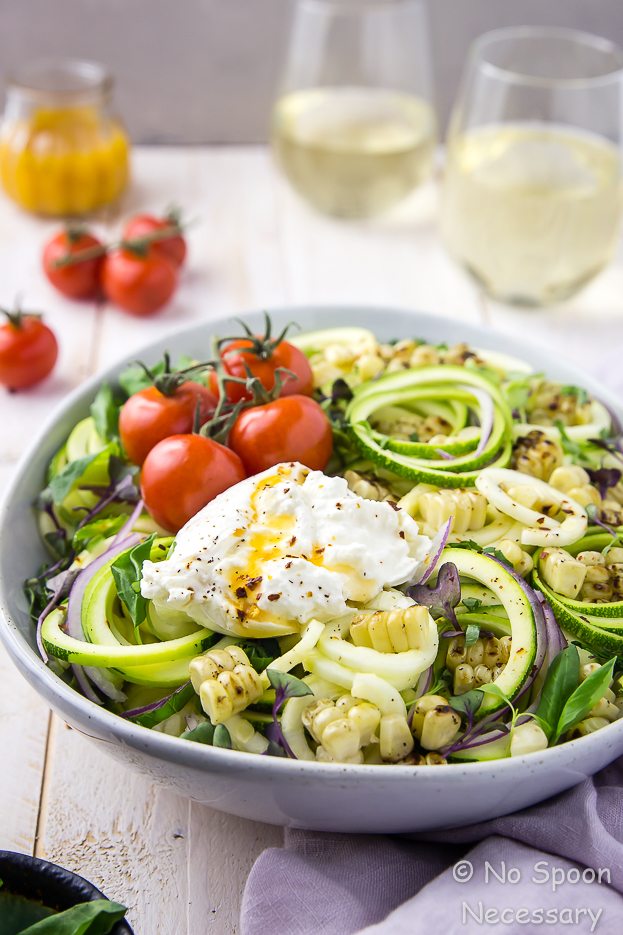 National Pinot Grigio Day: Summer Zucchini and Burrata Salad