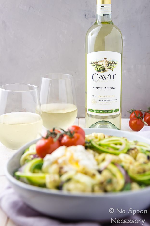 National Pinot Grigio Day: Summer Zucchini and Burrata Salad