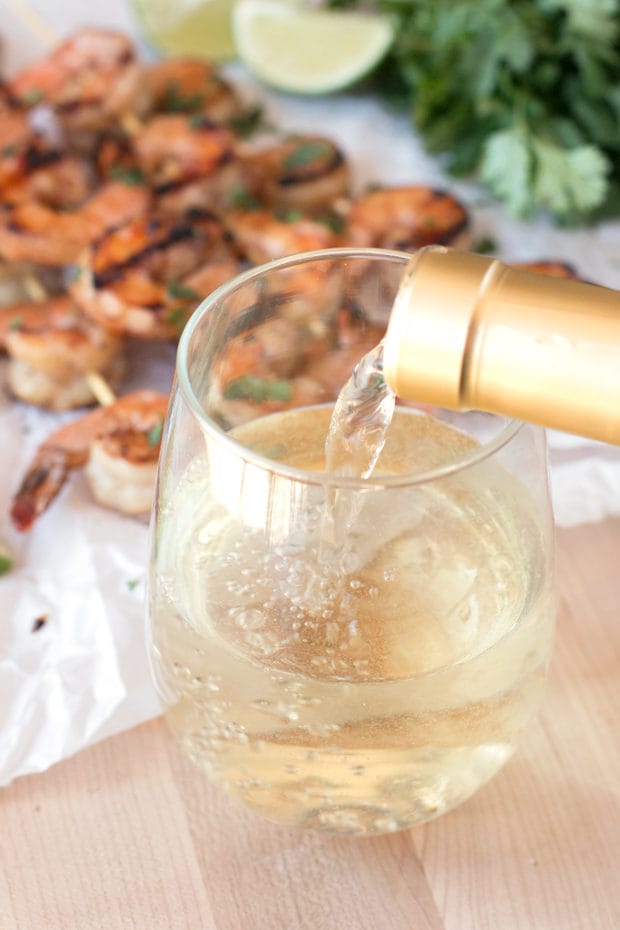 National Pinot Grigio Day: Mango and Garlic Grilled Shrimp