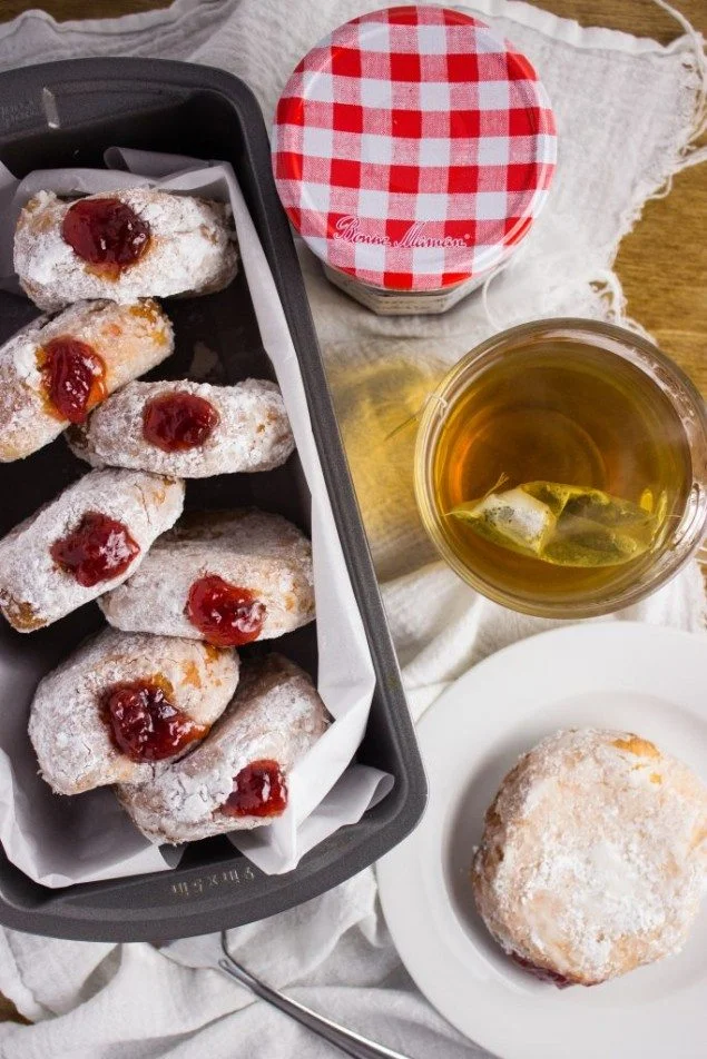 Strawberry-Filled Doughnuts