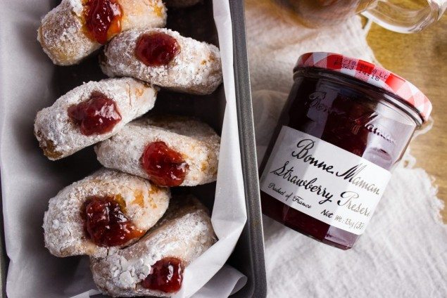 Strawberry-Filled Doughnuts