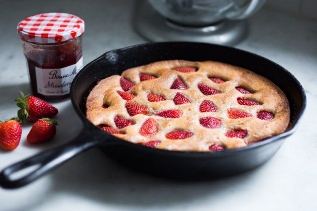 Strawberry Skillet Cake