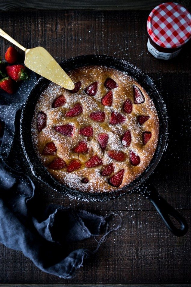 Strawberry Skillet Cake