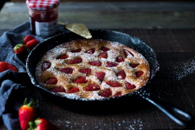 Strawberry Skillet Cake