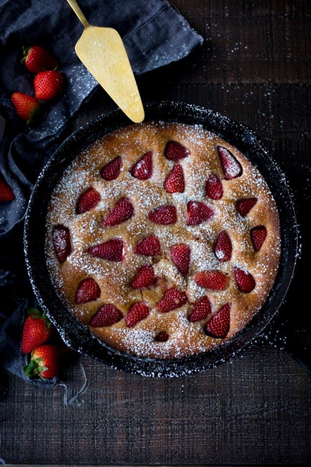 Strawberry Skillet Cake