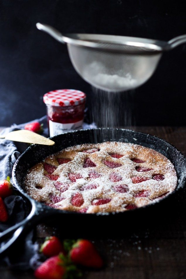 Strawberry Skillet Cake