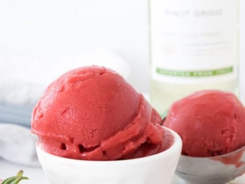 National Pinot Grigio Day Spring Strawberry Sorbet