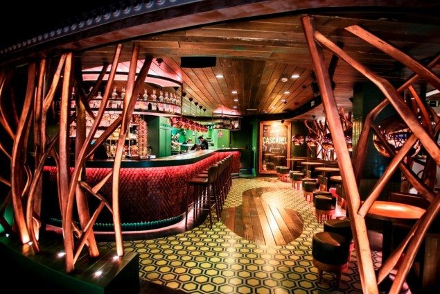 The visually impressive Salon Cascabel is the perfect setting for a night out with friends.