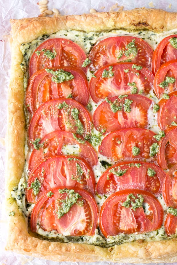 Watercress and Ricotta Tomato Tart