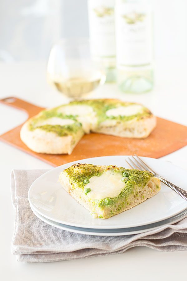 National Pinot Grigio Day: Spring Pea and Burrata Pesto Pizza