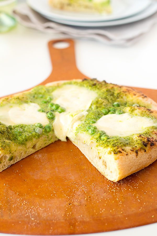 National Pinot Grigio Day: Spring Pea and Burrata Pesto Pizza