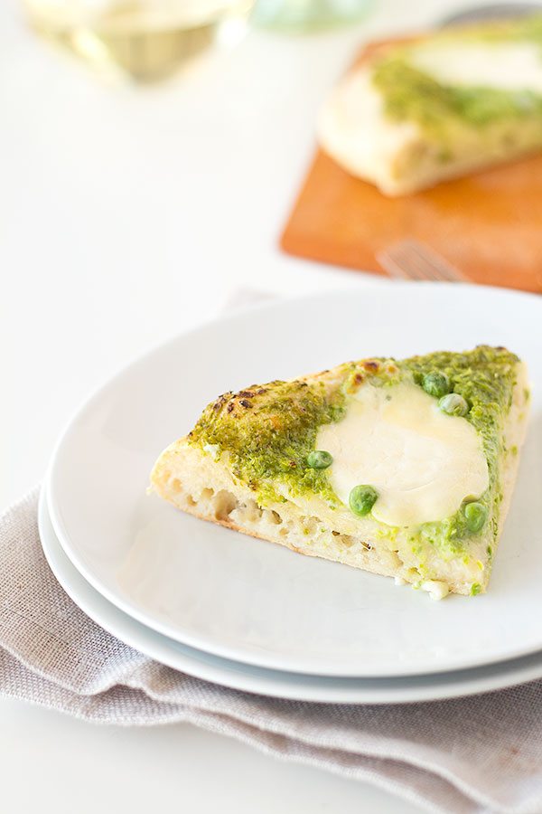 National Pinot Grigio Day: Spring Pea and Burrata Pesto Pizza