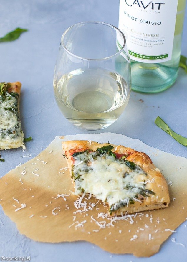 National Pinot Grigio Day: Spinach and Havarti Pizza