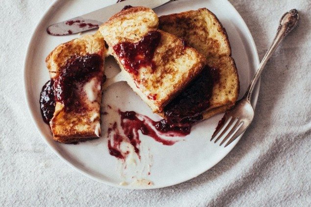 Gruyere and Raspberry French Toast