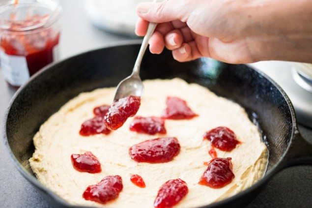 Strawberry Skillet Cake