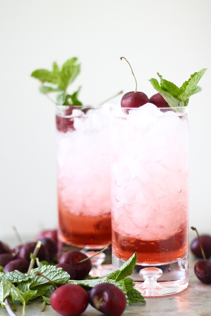 Cherry Bourbon Fizz