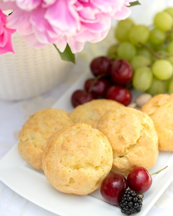 Triple Cheese Gougeres and a Charcuterie Board