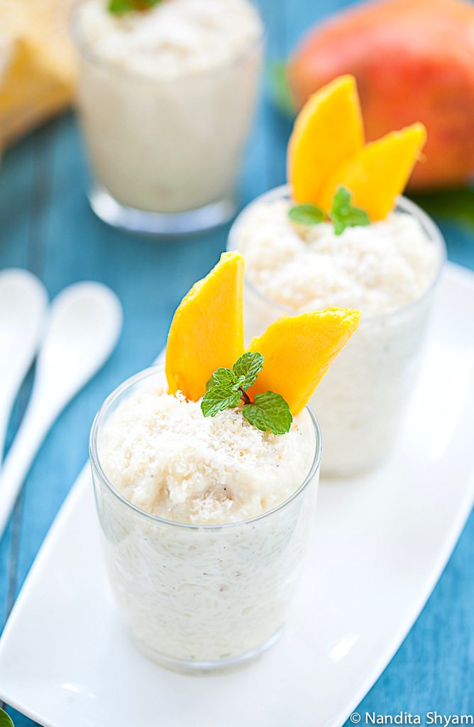 Coconut Mango Rice Pudding