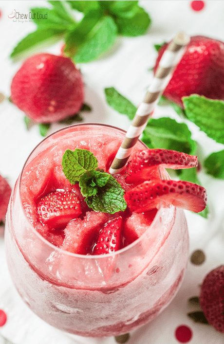 Strawberry Rosé Slushies