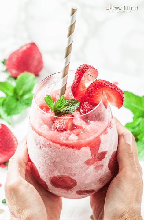 Strawberry Rosé Slushies